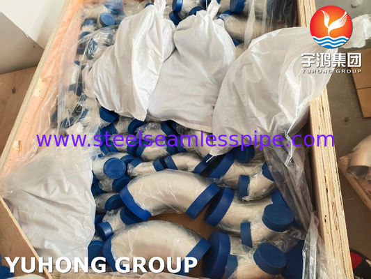 ASTM A403 WP304-S Nahtloser Edelstahl-Langradius-90-Grad-Bogen-Stoßschweiß-Rohrformstück