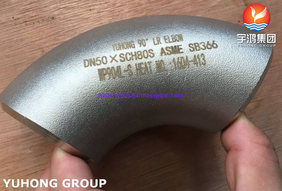 ASTM B366 WP904L 90°-Ecken aus Edelstahl mit Hinterwellenverbindung9