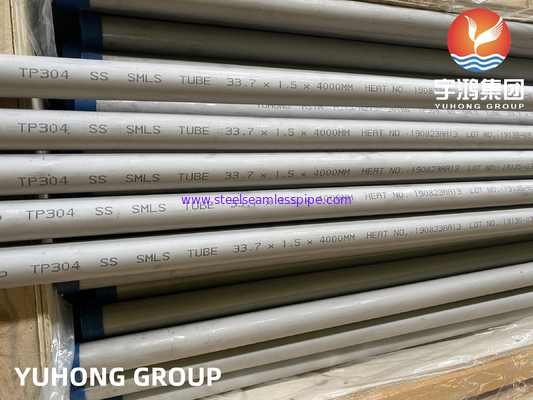 ASTM A213 TP304 1.4301 Nahtloser Rohr austenitisch für hohe Temperaturen
