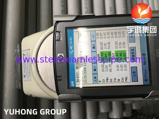 ASTM A269 TP304 Edelstahlseamless Tube, eingelegt, für den Wärmetauscher mit PMI-Prüfung gegossen