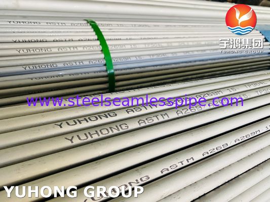 ASTM A269 TP304L Edelstahl nahtloses Rohr gebeizt und geglüht für Wärmetauscher mit PMI-Prüfung