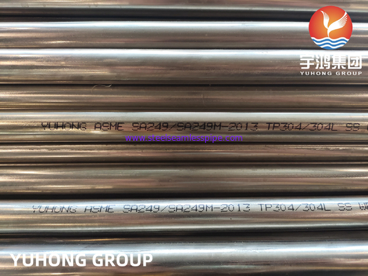 ASME SA249 TP304 304L SUS304 1.4301 Schweißrohr für Kesselkondensator
