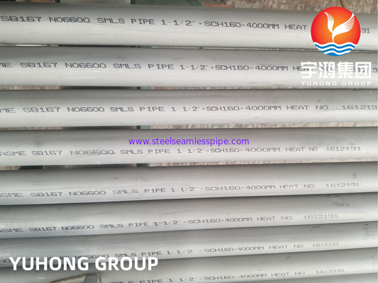 ASTM B167 Nahtlose Rohre und Rohre aus Inkonel 600 N06600 Nickellegierung