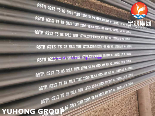 Rohr für den Kessel ASTM A213 Klasse T5 Seamless Tube aus Legierungsstahl schwarz für den Kessel lackiert