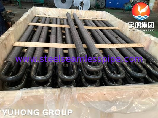 Kohlenstoffstahl U Bend Solid Fined Tube, Hochfrequenz geschweißte Flosse mit A106 Gr.B Rohr verwendet in Economizer