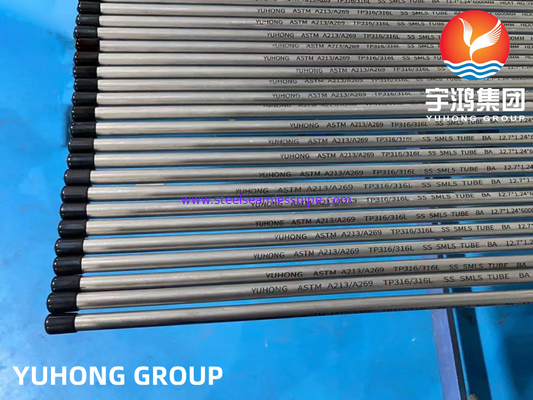 ASTM A213 TP316L nahtloses, aus Edelstahl gefertigtes, helles Brennrohr