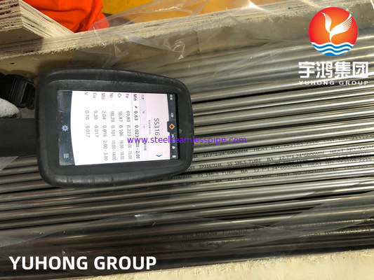ASTM A213 TP316L nahtloses, aus Edelstahl gefertigtes, helles Brennrohr