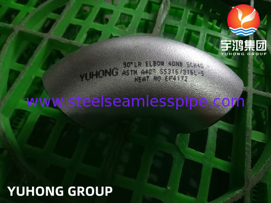 Edelstahlseamless Pipe FittingA403 WP304 WP304L WP316 Ellenbogen 45Deg 90Deg 180Deg 1/2" NB - 48" NB