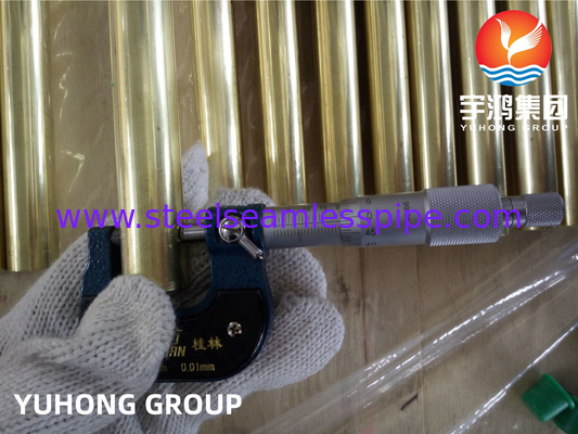 ASME SB111 C44300 / CuZn28Sn1 / CZ111 Seamless Condenser Tube aus Messing