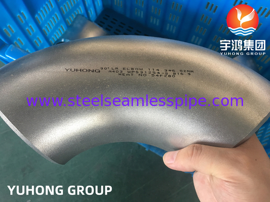ASTM A403 / ASME SA403 WPS31254 Edelstahl nahtloses Einbaulebogen Buttwelded B16.9