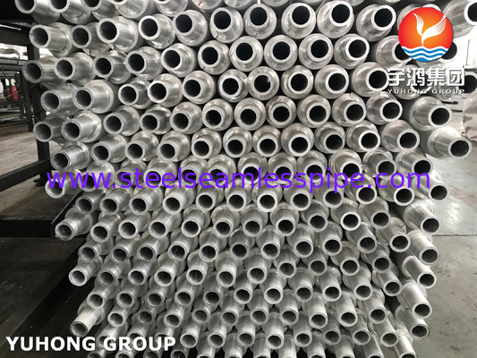 ASTM A312 ASME SA312 Edelstahl-Metallgumbinierte extrudierte Flossenröhre für Wärmetauscher