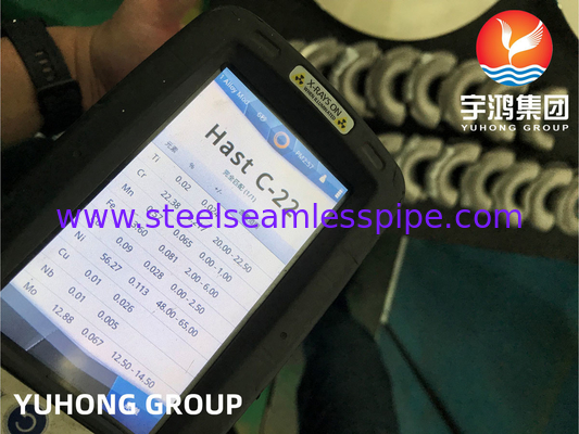 ASTM B366 N06022 Hastelloy C22 2.4602 Rohrverbindungen aus Stahl aus Legierung mit 180°-Emboss B16.9