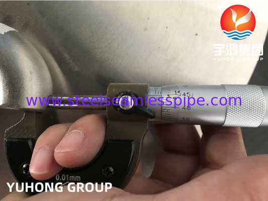 ASTM B366 N06022 Hastelloy C22 2.4602 Rohrverbindungen aus Stahl aus Legierung mit 180°-Emboss B16.9