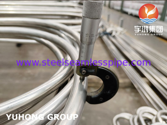 ASTM A213 TP304 Edelstahl nahtlose U-Bend-Röhre mit hellen gegießten Oberfläche und kundenspezifischen Biegeradius