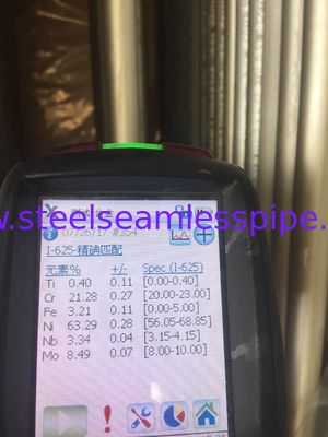 Nahtloses Umkehrbogen-Rohr ASTM B444 Gr.2 INCONEL 625 für Wärmetauscher-Anwendung 100% UT u. UND u. HT