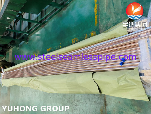 Kupferlegierte nahtlose Rohre ASTM B111 C44300 Kupfernickelrohre 6M/PC,12M/PC