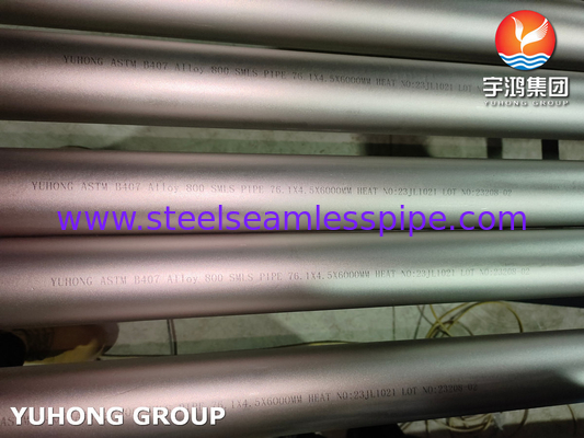 ASTM B407 ASME SB407 UNS N08810 Legierung 800 NICKEL Legierung nahtloses Rohr ABS genehmigt