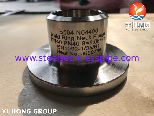 ASTM B564 UNS NO4000 Schweißhals-Ring-Fläche EN1092-1 PN16 für die Bergbauindustrie