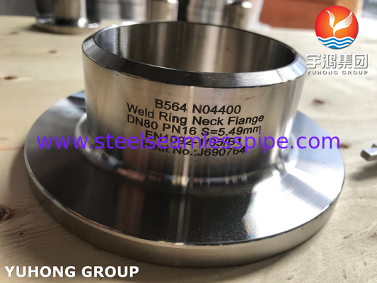 ASTM B564 UNS NO4000 Schweißhals-Ring-Fläche EN1092-1 PN16 für die Bergbauindustrie