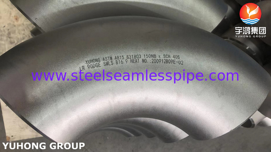 ASTM A815 S31803 Duplex-Stahl-Buttwelded 90Deg-Elbenschlauchbefestigung B16.9