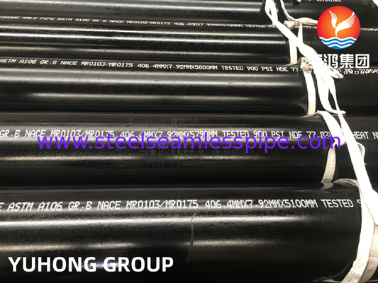 ASTM A106 Gr.B Kohlenstoffstahlrohr nahtlos O.D. 406.4MM für Feueröfen