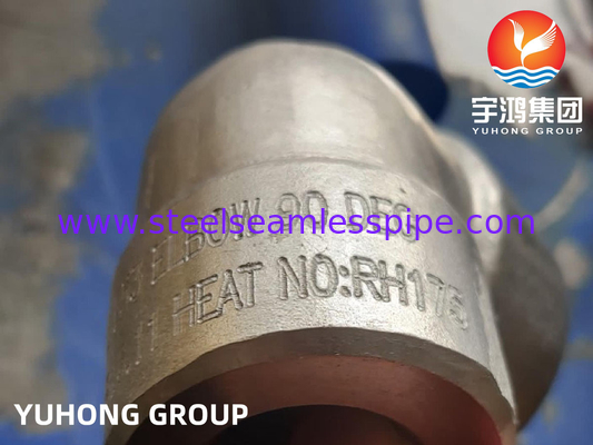 ASTM A182 F53 S32750 Super-Duplex-Edelstahl-Fitting 90-Grad-Bogen B16.11 Chemische Anwendung