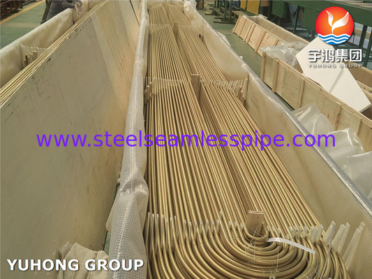 ASTM B111 UNS C68700 Aluminium-Brassrohr nahtloser U-Bend-Wärmetauscherrohr