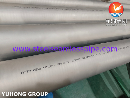 ASTM A312 TP316L Nahtlose Rohre aus Edelstahl für Öl und Gas