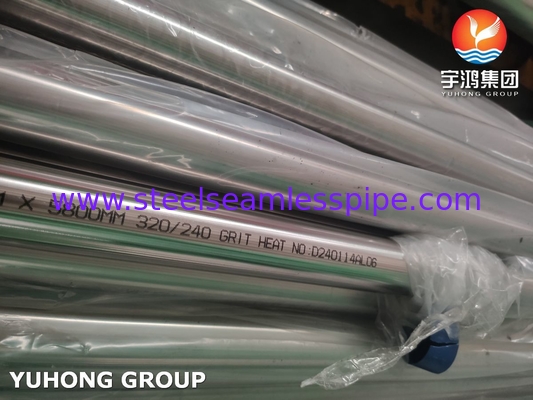 ASME SA270 ASTM A270 Schweißrohr aus Edelstahl poliert 320 240 GRIT TP304