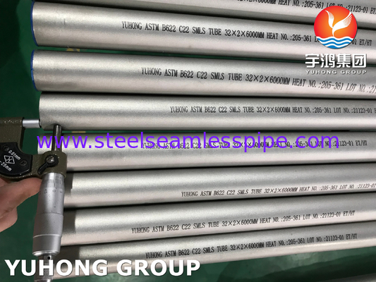 ASTM B622 / ASME SB622 Hastelloy C-22 ((UNS N6022, 2.4602)) Nahtlose Röhre