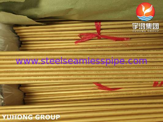 Aluminiummessing-nahtloses Rohr ASTM B111 C68700 korrosionsbeständig