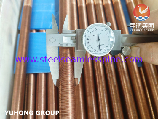 C12200 Integral Low Fined Tube Kupferlegierung Fin Tube für Verdampfer