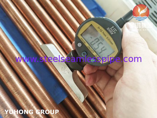 C12200 Integral Low Fined Tube Kupferlegierung Fin Tube für Verdampfer
