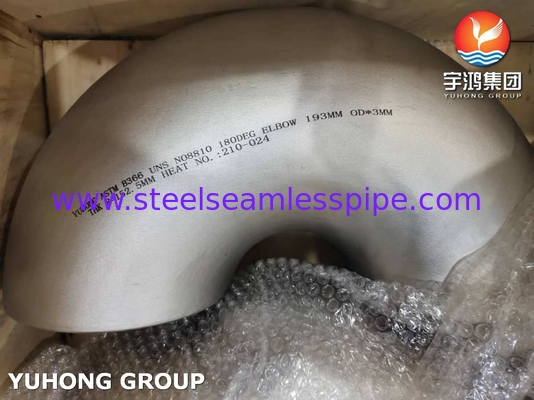 US-amerikanischer Standard ASTM403 WP321 180 Grad Edelstahlrohr Ellenbogen B16.9