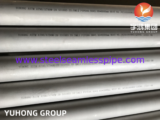 ASTM A790 S31803 F51 Duplex-nahtlose Rohre aus Edelstahl für petrochemische Anlagen