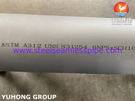 ASTM A312 UNS S31254 254SMO /1.4547 Hochmo austenitisches nahtloses Rohr aus Edelstahl