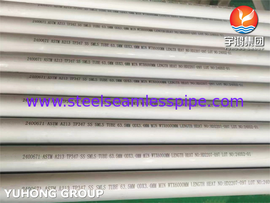 ASTM A213/ASME SA 213 TP347/TP347H Nahtloser Rohr aus Edelstahl im Wärmetauschkessel