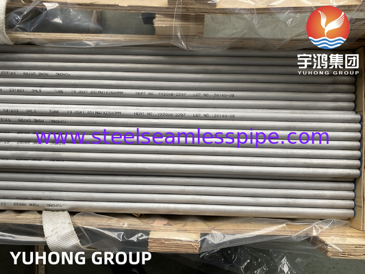 ASME SA789 S32205 19.05x2.11x6100MM Duplex Stahl nahtloser Rohrwärmetauscher Luftkühler Kondensatorverdampfer