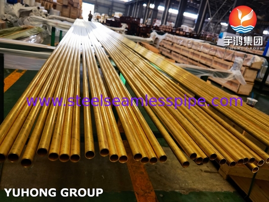 ASTM B111 UNS C68700 Aluminium-Brassrohr CuZn20Al2 Wärmetauscherrohr