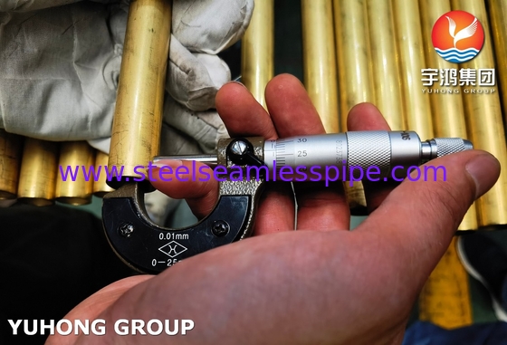 ASTM B111 UNS C68700 Aluminium-Brassrohr CuZn20Al2 Wärmetauscherrohr