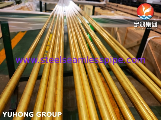 ASTM B111 UNS C68700 Aluminium-Brassrohr CuZn20Al2 Wärmetauscherrohr