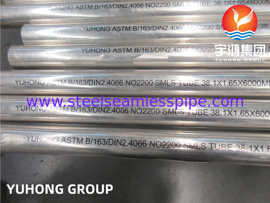 ASTM B163 Incoloy NO2200 NO2201 NO4400 NO6600 Wärmetauscherrohr