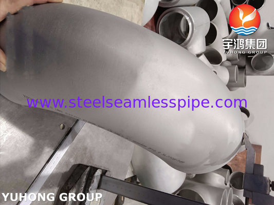 ASTM A815 UNS S32750 Super-Duplex-Rohrmaterial aus Edelstahl 90° LR Ellenbogen