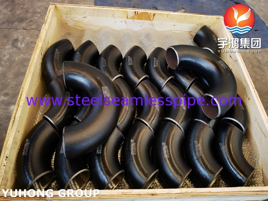 ASTM A234 WP22 CL1 / CL3 Legierungsstahl-Fit Buttweld 180° Ellenbogen Schwarz lackiert