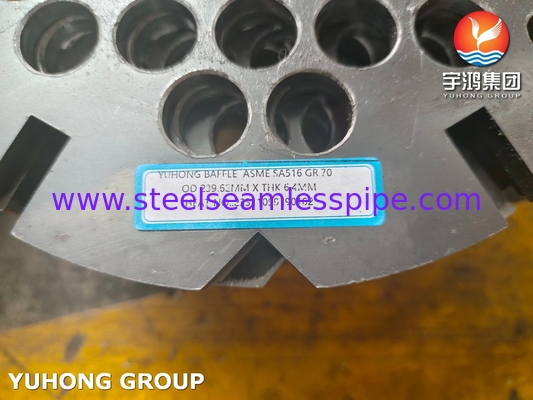 ASME SA516 Baffle-Platten aus Kohlenstoffstahl der Klasse 70 für Wärmetauscher NACE MR0175