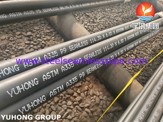 ASTM A335 P9 nahtloses Stahlrohr aus Legierung für die Öl- und Gasindustrie