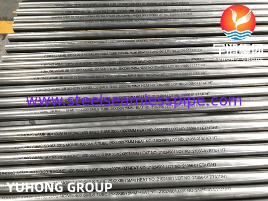 SB163 Monel 400 Nickel-Kupferlegierte Rohre UNS N04400 Destillationskolonnen