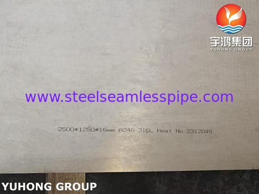 ASTM A240 SS316L 1.4404 S31603 Edelstahlplatte für Öl und Gas