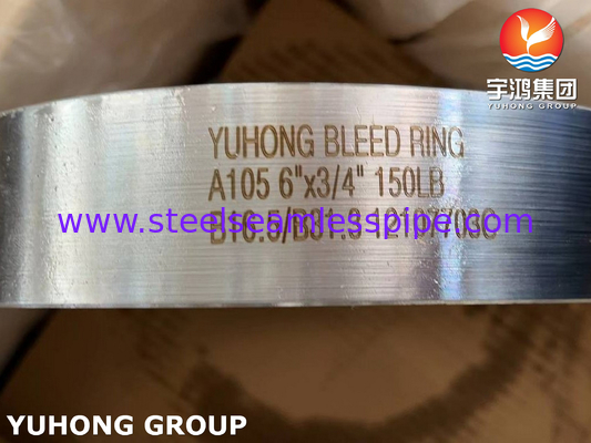 Bleed Ring ASME SA105 Kohlenstoffstahl Flansche B16.5 für die Lebensmittelverarbeitung