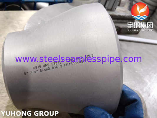 ASTM A815 UNS S32750 Super-Duplex-Stahlbefestigungen B16.9 BW Konzentrischer Reduktor